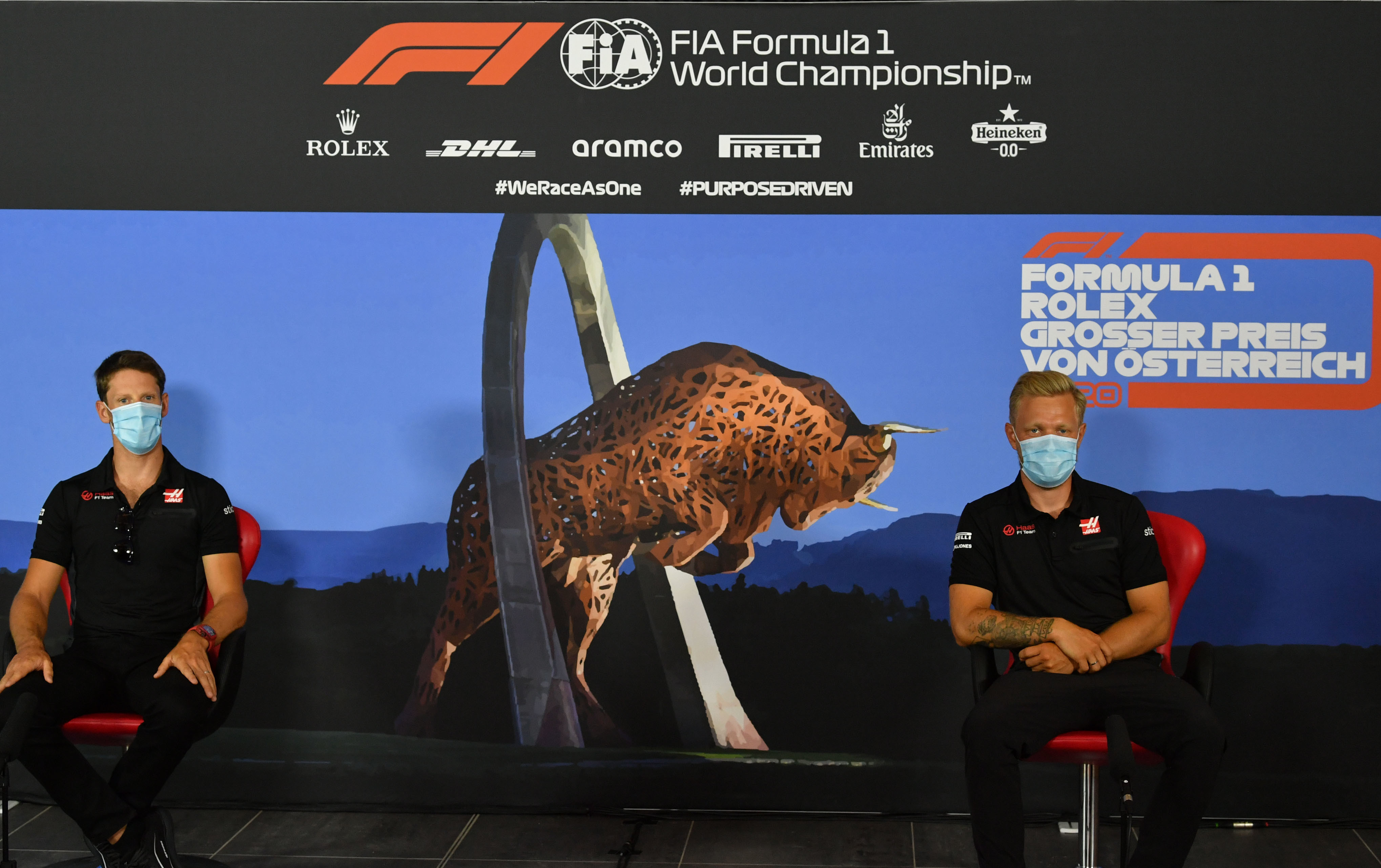 Romain Grosjean and Kevin Magnussen