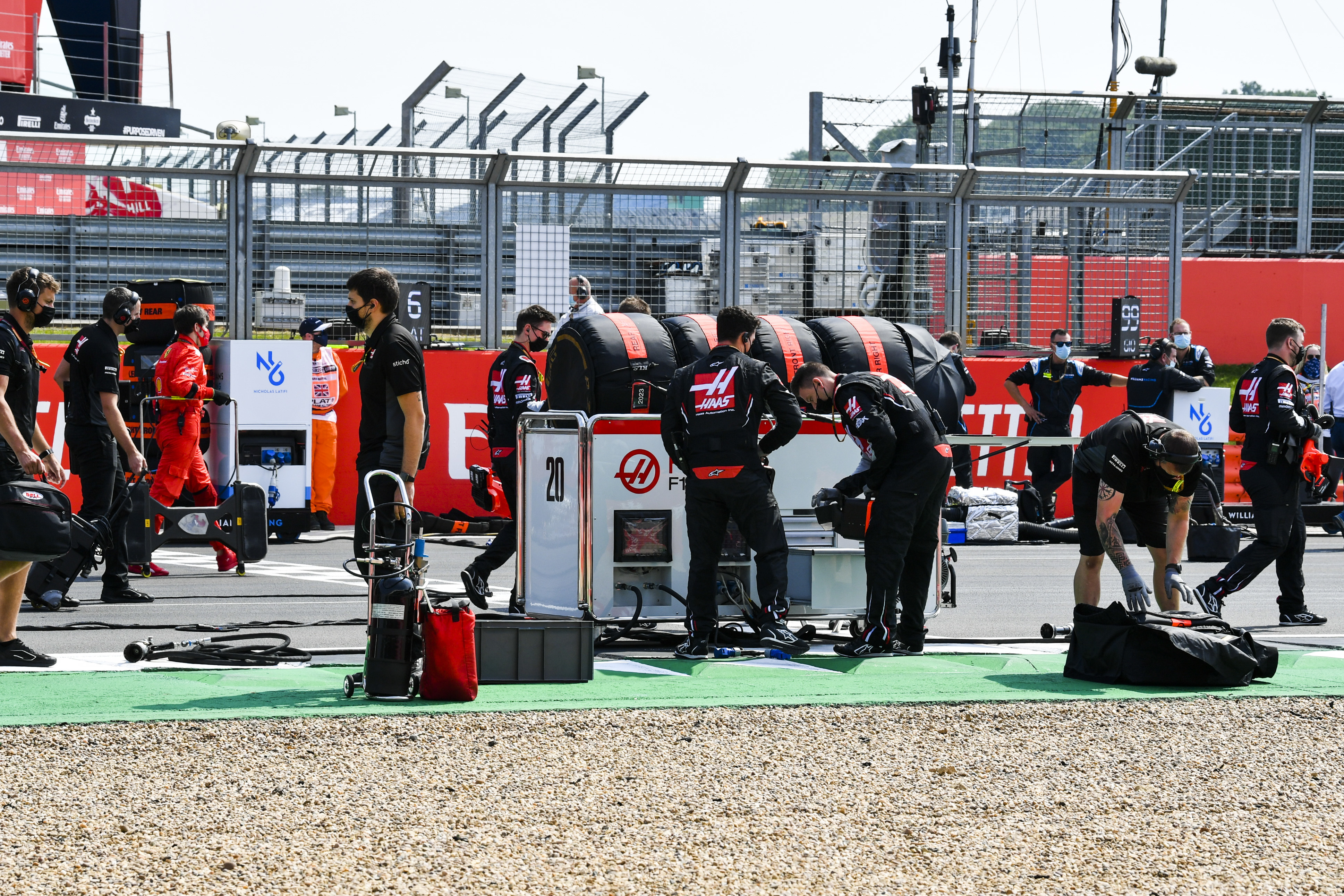 Haas F1 Team on the grid