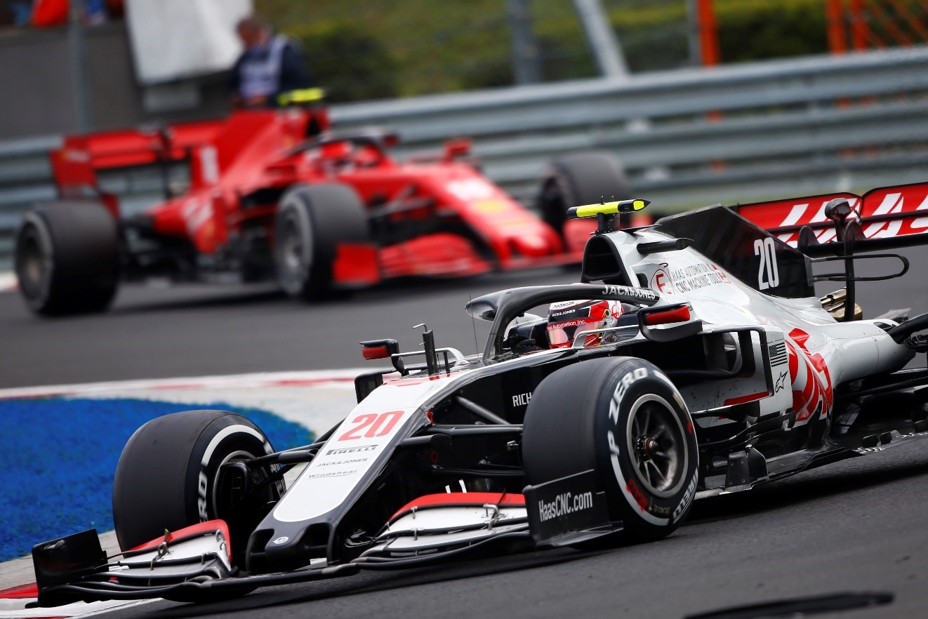 Haas racecar on race track