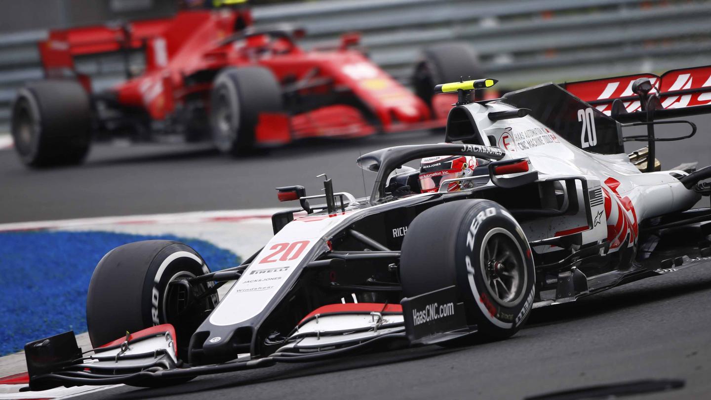 Kevin Magnussen on track