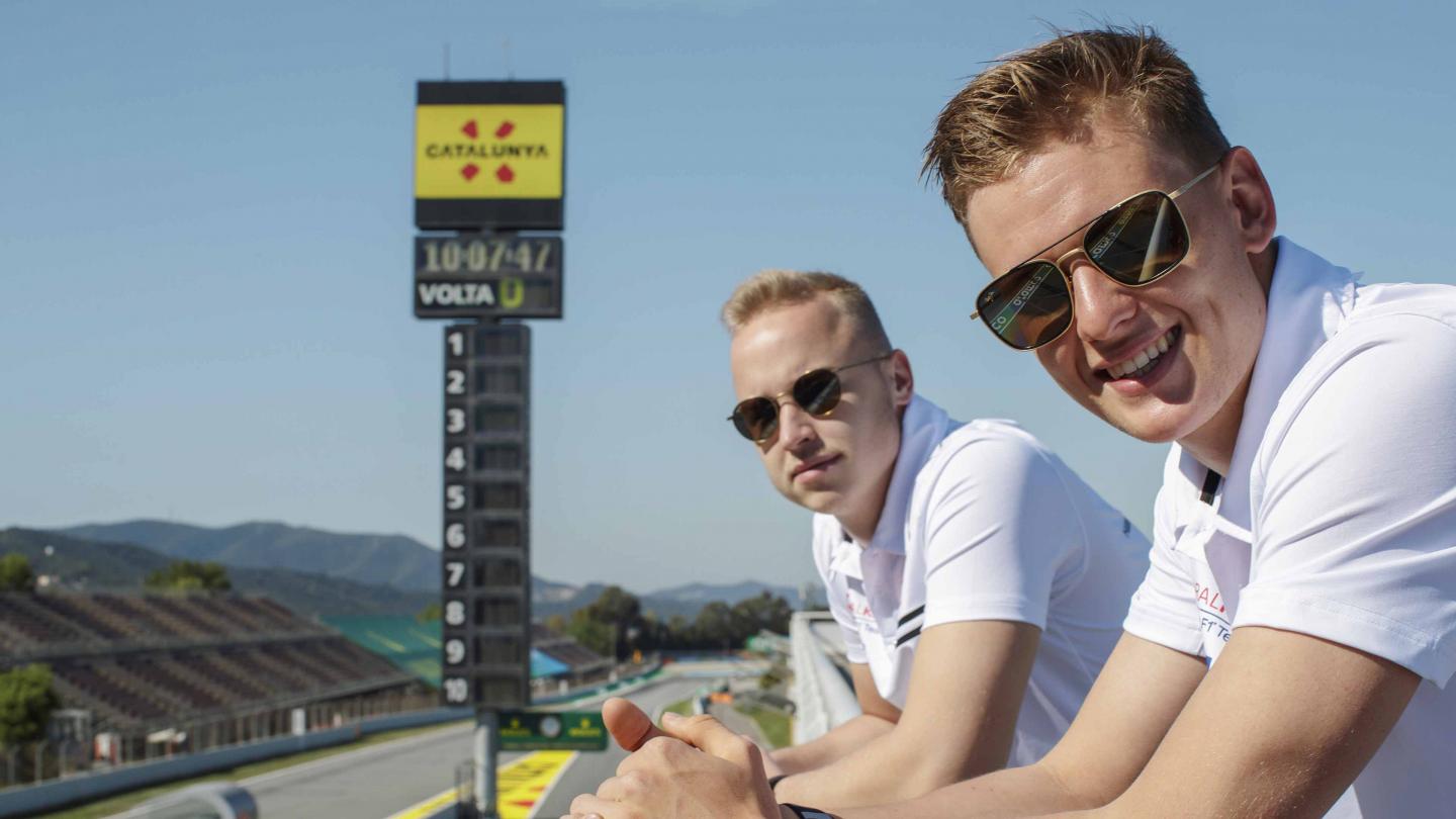 Nikita Mazepin and Mick Schumacher with Maui Jim sunglasses, Uralkali Haas F1 Team